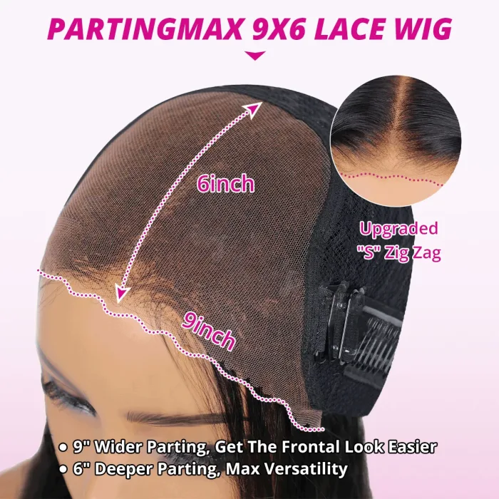 Parting Max 9×6 M-Cap Glueless human hair Wigs