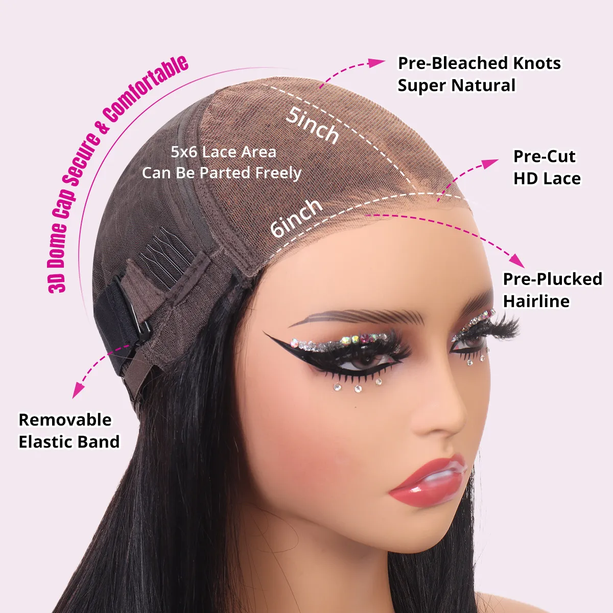 Wear And Go Glueless 5×6 Lace Wigs