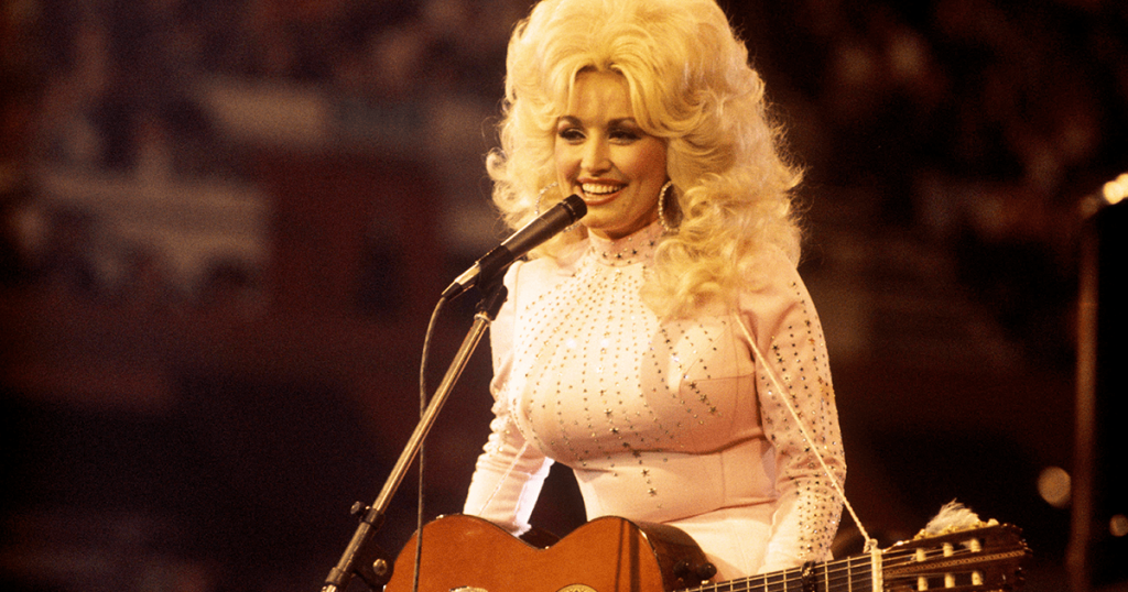 Dolly Parton’s big wavy hair