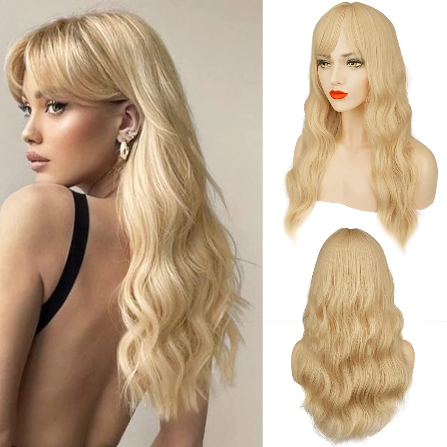 Medium-Length Wavy Wigs