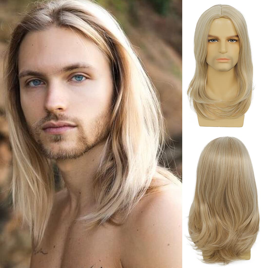 long hair Wigs for Males