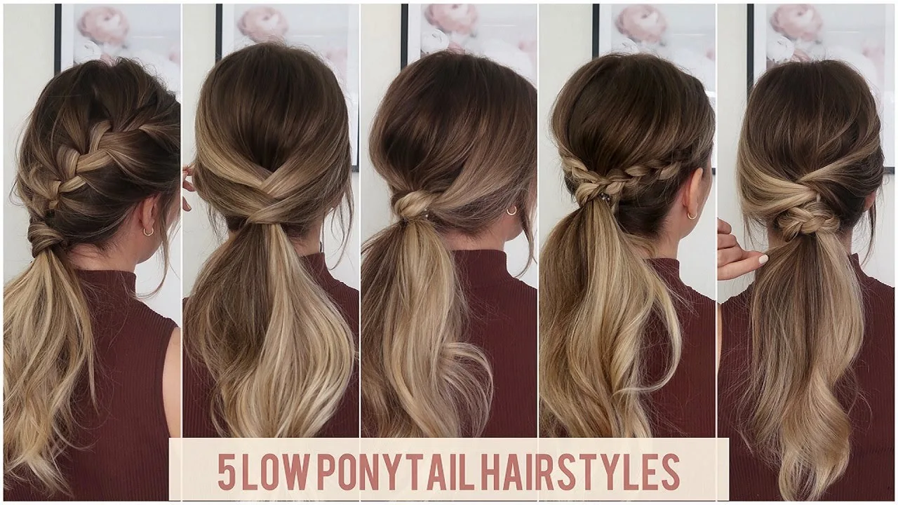 Creating a low ponytail