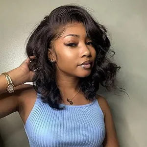 human hair glueless lace wig