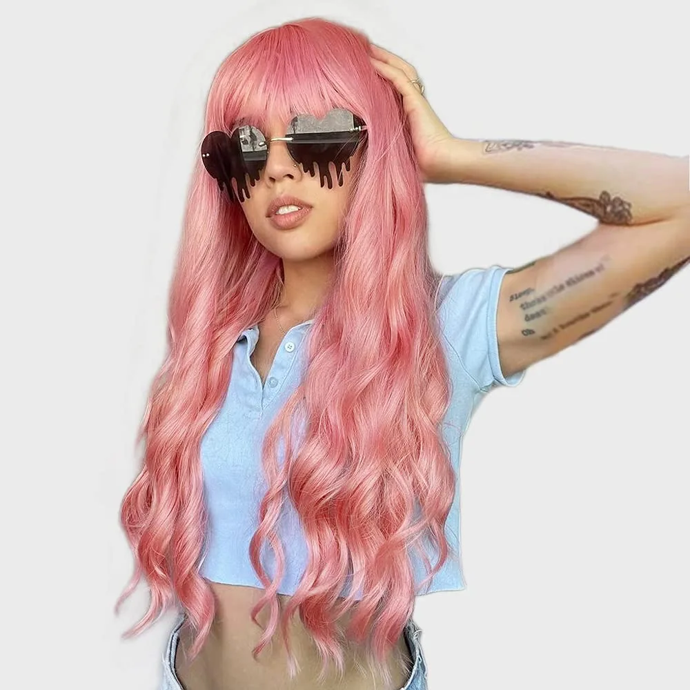 Styling Your Pink Bangs Wig