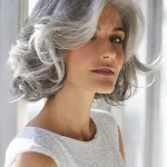 grey wavy wig