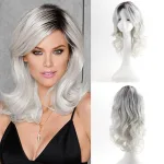 ombre gray curly