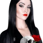 Black - Morticia Addams Cher Wig