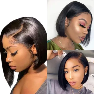 human hair glueless lace wig