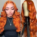 16 Inch 13x4 Ginger Orange Wigs