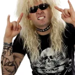 Blonde Mullet Rockstar Wig