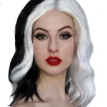 Black White Cruel DeVil Diva Wig