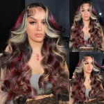 Body Wave Skunk Stripe Wigs 26 Inch