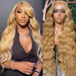 24 Inch Honey Blonde Lace Front Wig Human Hair