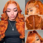 20 Inch 13x4 Ginger Orange Wigs