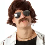 Sonny Bono Wig + Mustache