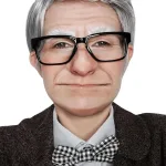 Old Man Grey Silver Wig