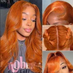 18 Inch 13x4 Ginger Orange Wigs