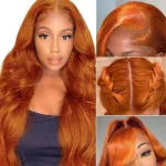 26 Inch 13x4 Ginger Orange Wigs