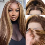 20 Inch Highlight Ombre Kinky Straight Wig