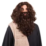 Jesus Beard & Wig (Brown)