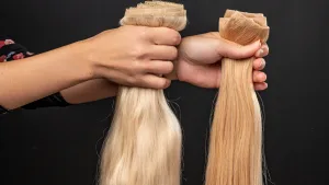 A comparison chart highlighting key differences between human hair and synthetic wigs