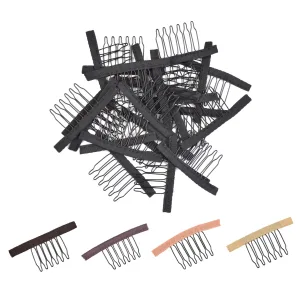 Close-up of wig clips and combs