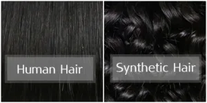 Comparison between synthetic and human hair wigs