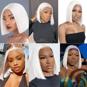 Various types of white wigs