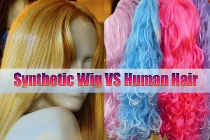 Comparison of synthetic and human hair wigs