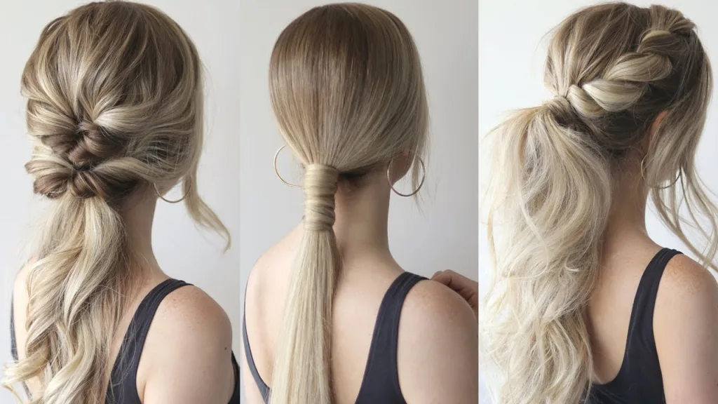 Three Ponytail Styles