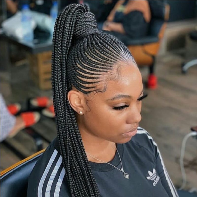 Stylish trending cornrows