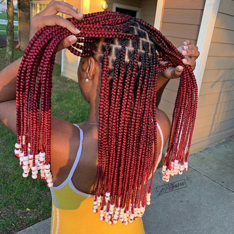 Tribal braids with beads