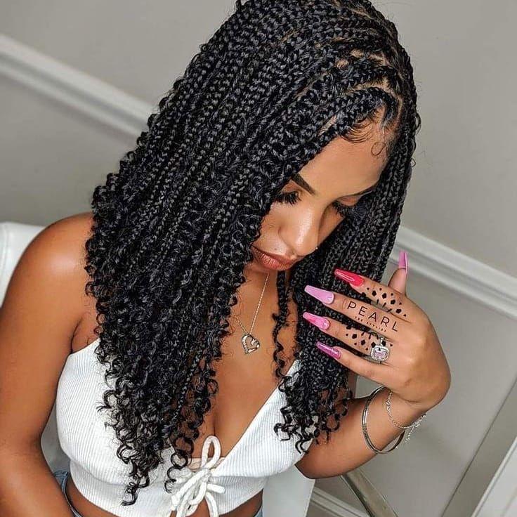 Goddess Braids with Curls