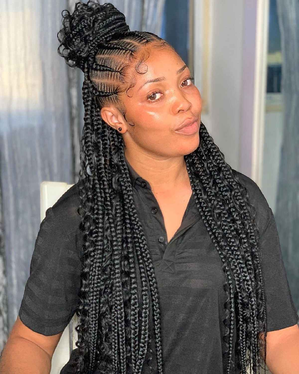 Side Lemonade Braids