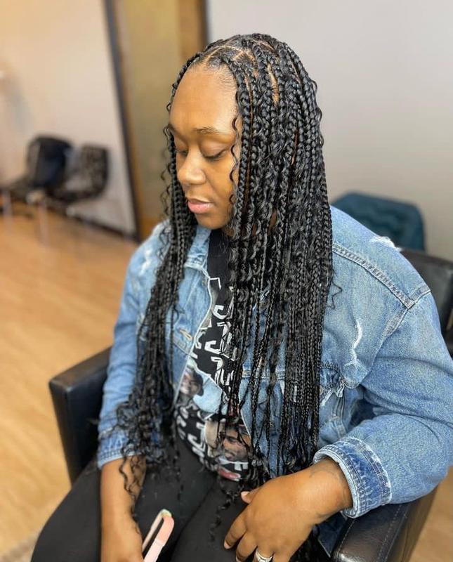 Box braids: bohemian braids