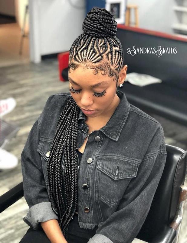 Stylish trending cornrows