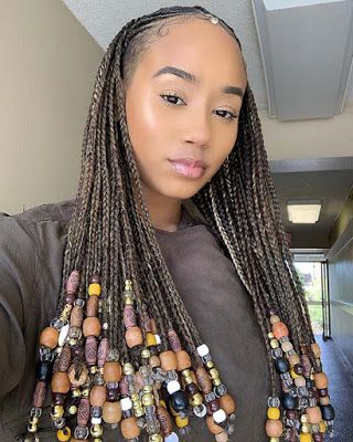 Braided Cornrows with Beads