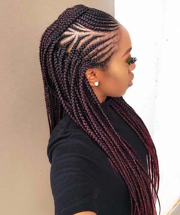 Stylish trending cornrows