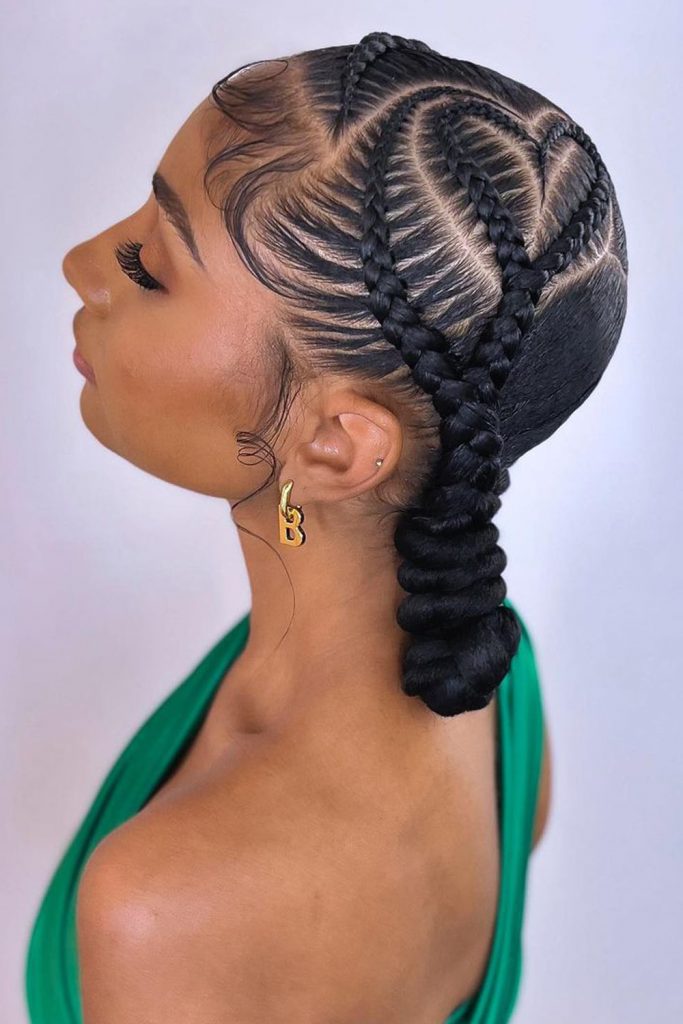 Stylish trending cornrows