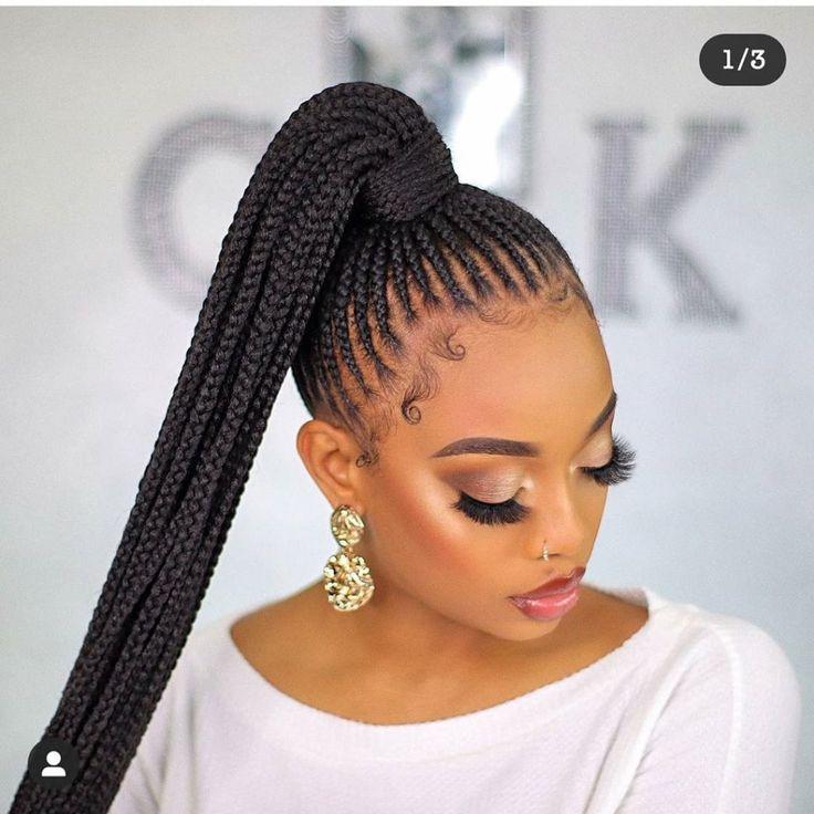 Stylish trending cornrows