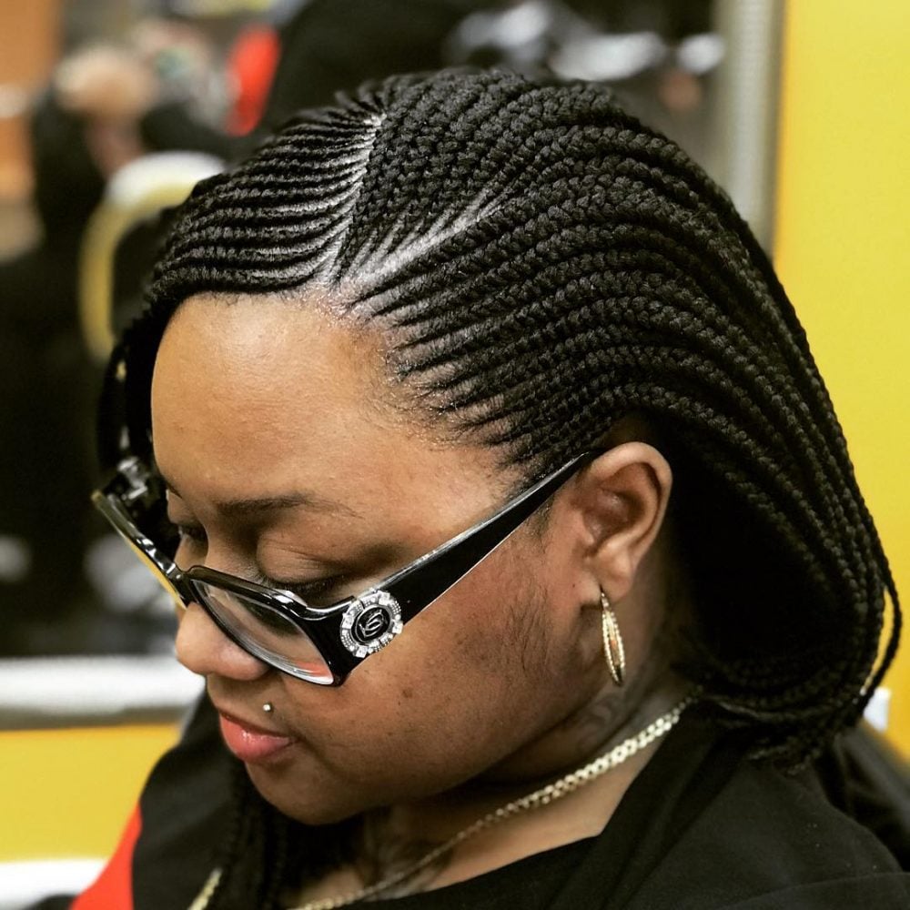 Stylish trending cornrows