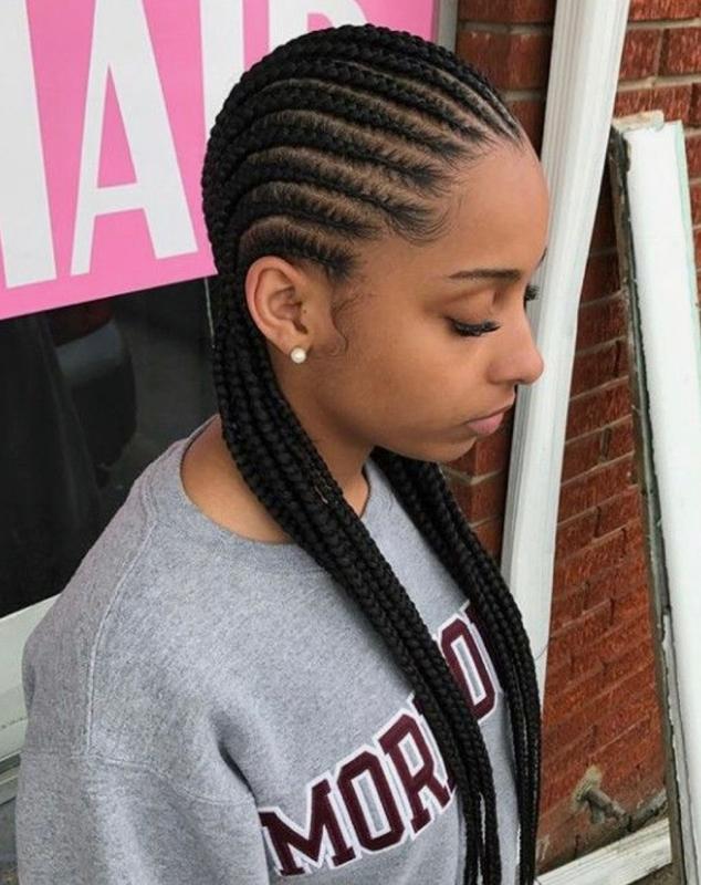 Stylish trending cornrows