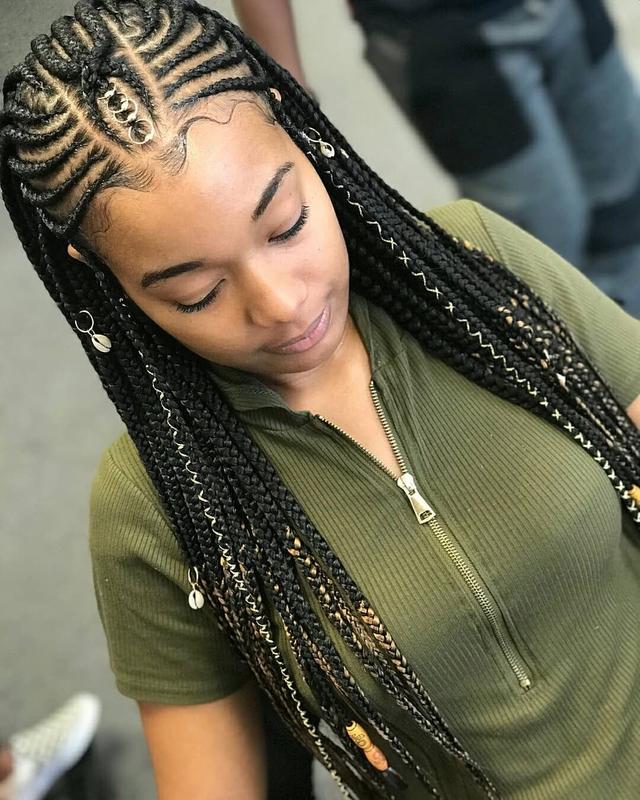 Goddess braids beauty