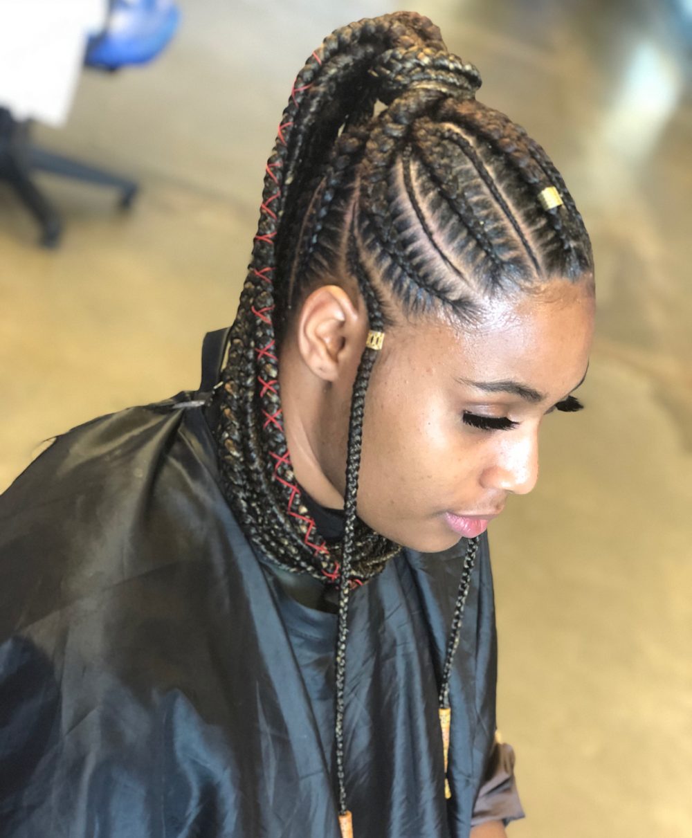 Side Lemonade Braids