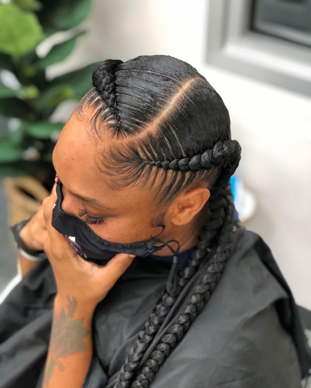 Stylish trending cornrows