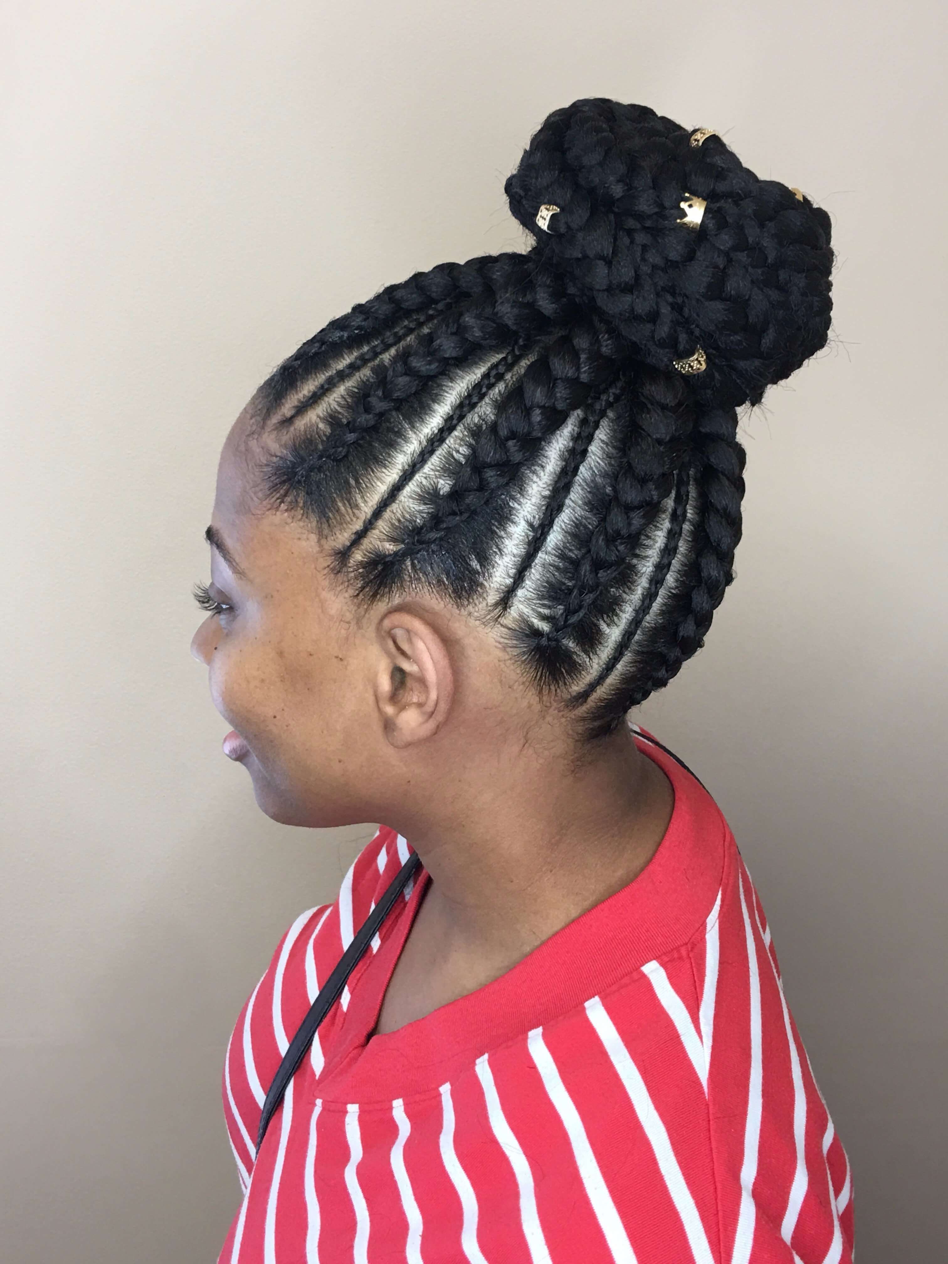 Goddess braids with a twist