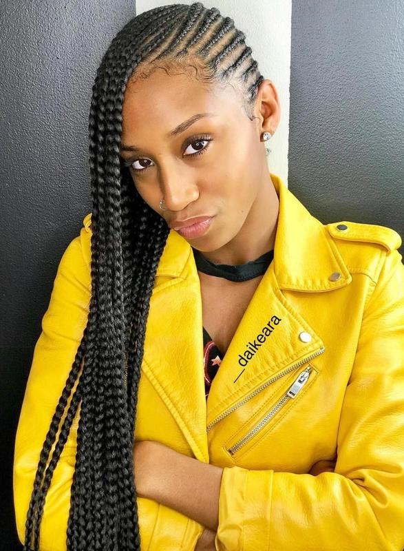 Stylish lemonade braids