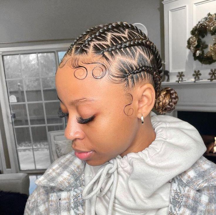 Stylish trending cornrows