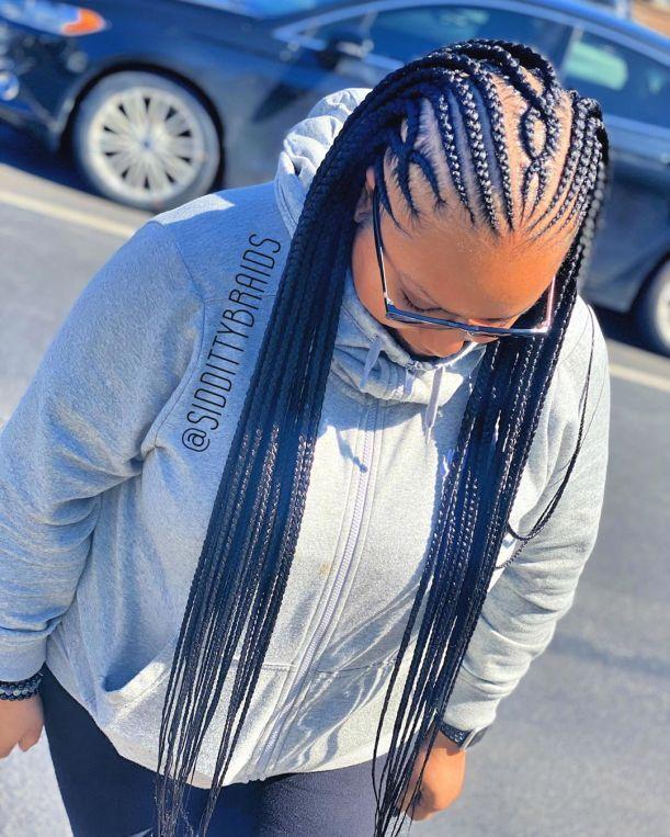 Stylish trending cornrows