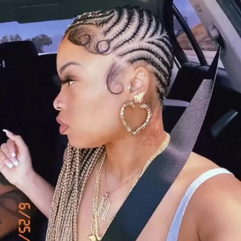 Stylish trending cornrows